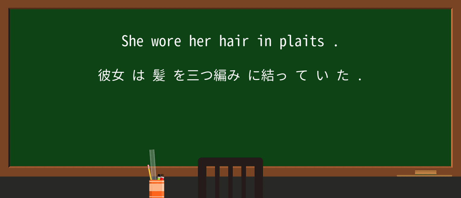 【英単語】plaitを徹底解説!意味、使い方、例文、読み方 ・例文1