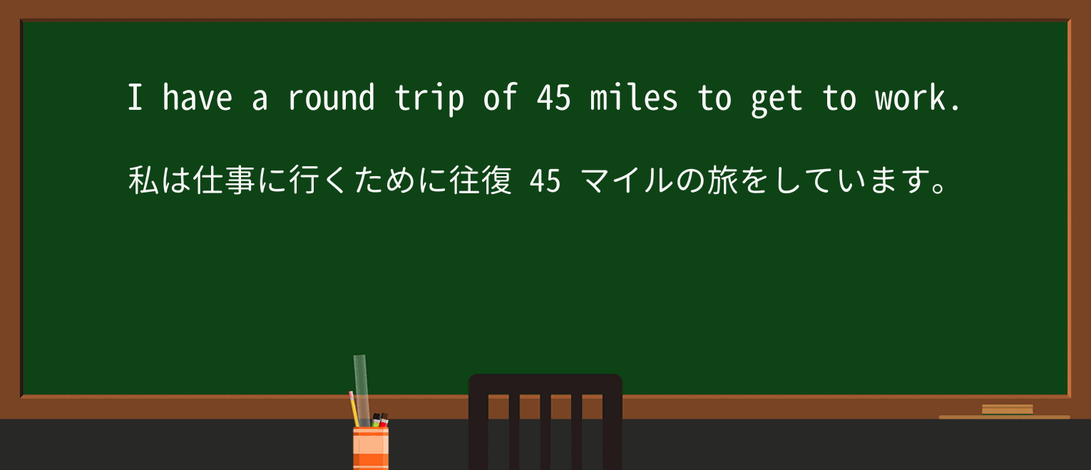 【英単語】round-tripを徹底解説!意味、使い方、例文、読み方 ・例文1