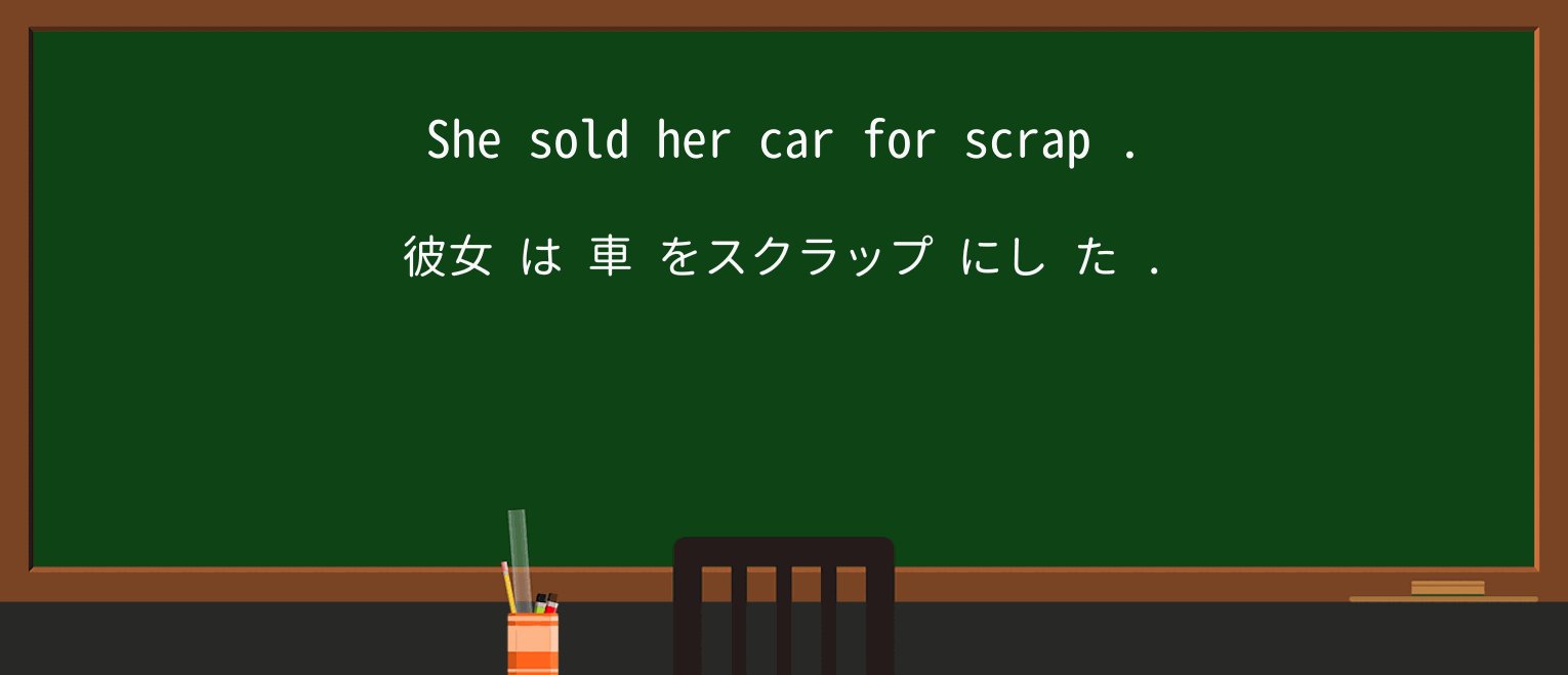 【英単語】scrapを徹底解説!意味、使い方、例文、読み方 ・例文1