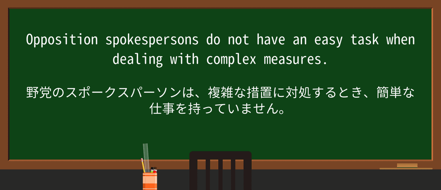 【英単語】spokespersonを徹底解説!意味、使い方、例文、読み方 ・例文1