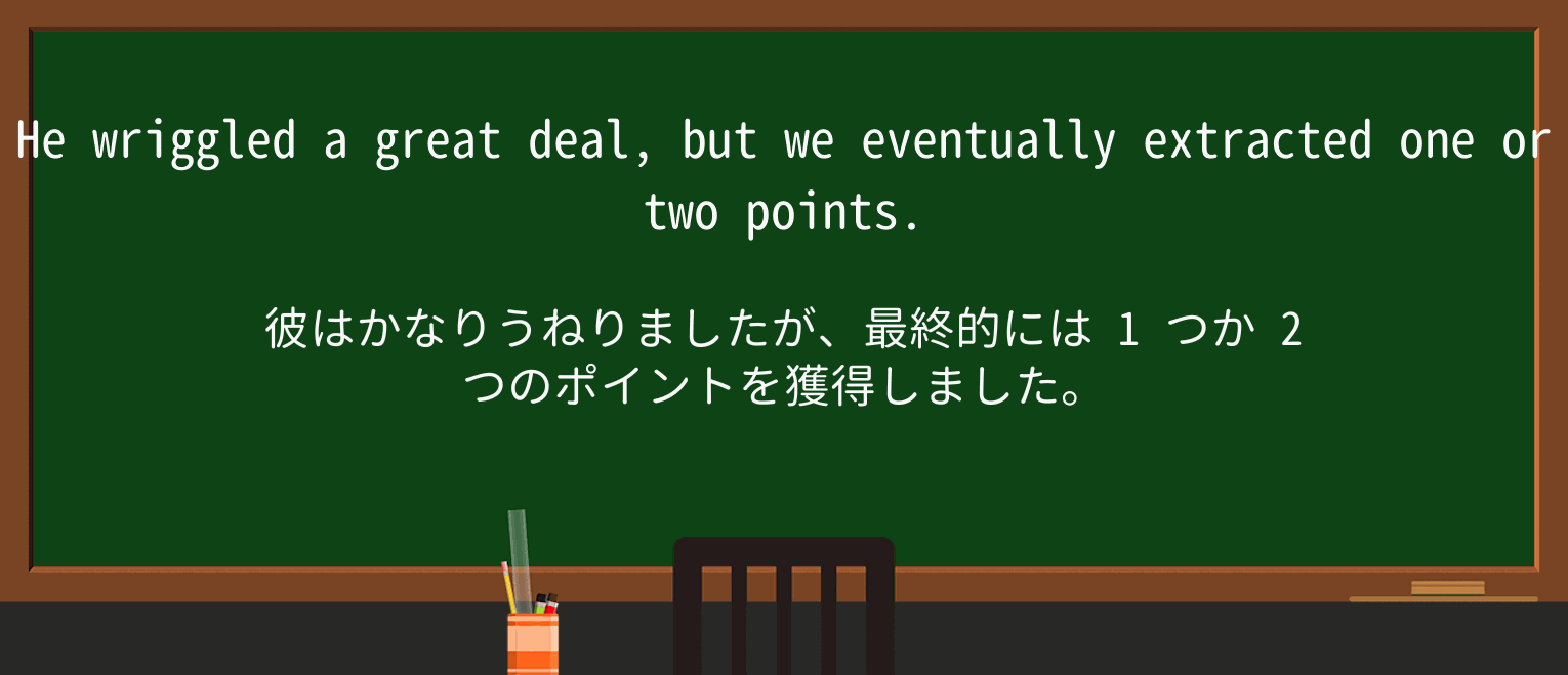【英単語】wriggleを徹底解説!意味、使い方、例文、読み方 ・例文2