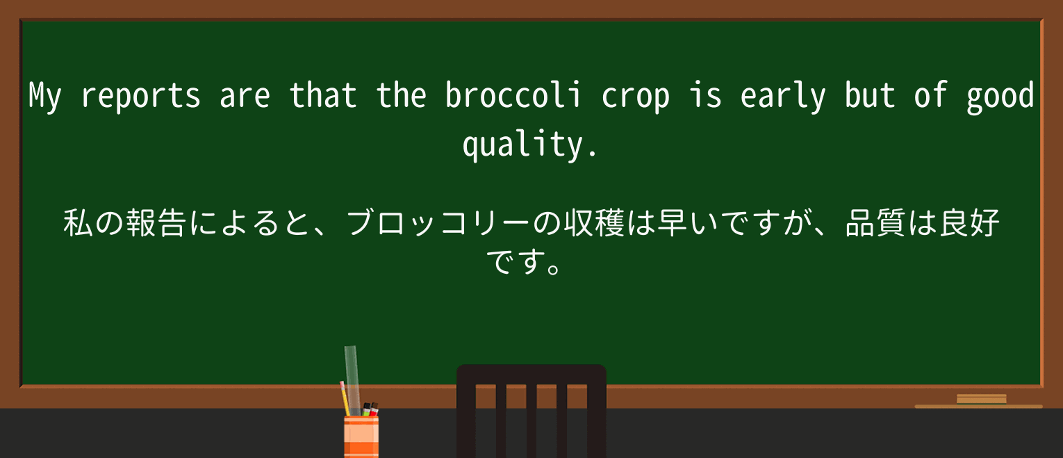 【英単語】broccoliを徹底解説!意味、使い方、例文、読み方 ・例文1
