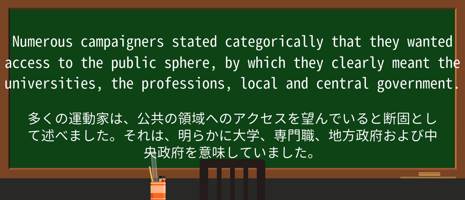 【英単語】campaignerを徹底解説!意味、使い方、例文、読み方 ・例文3