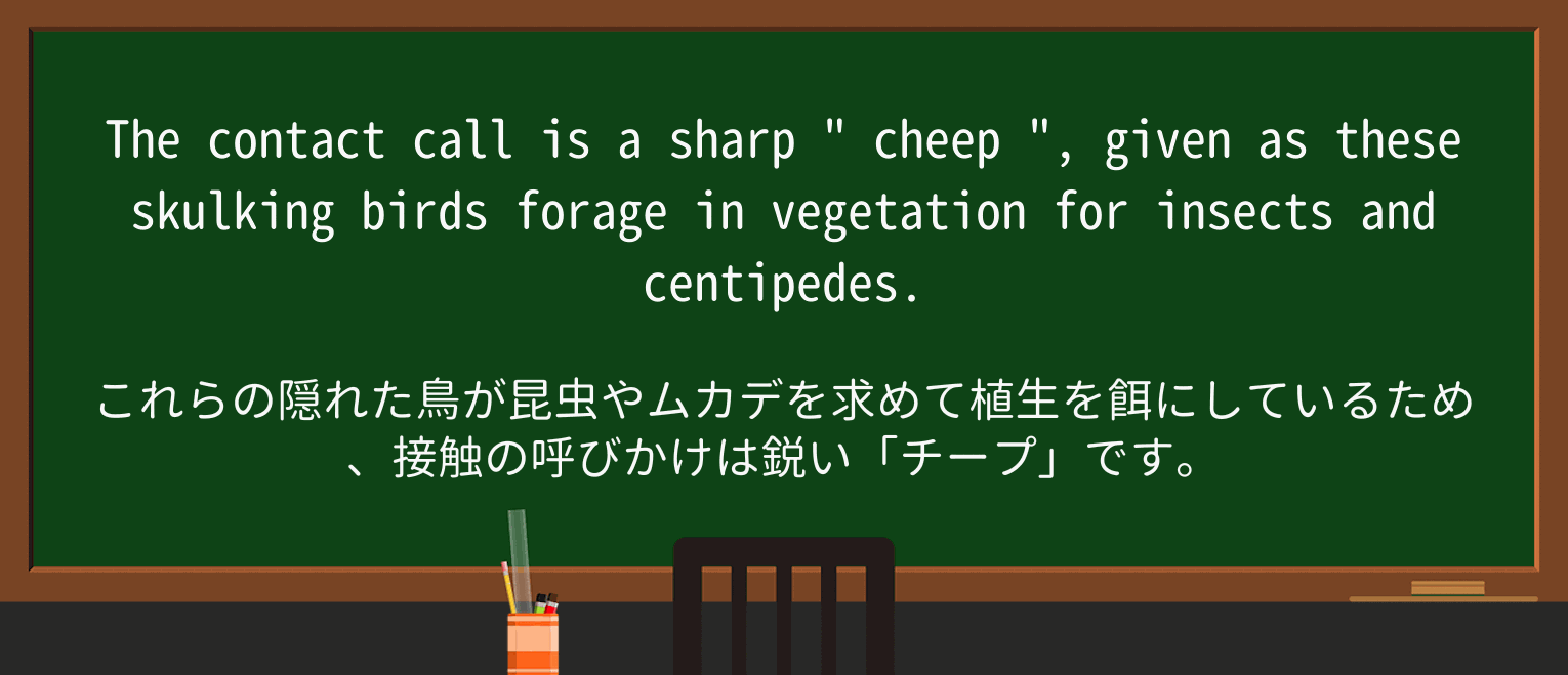 【英単語】cheepを徹底解説!意味、使い方、例文、読み方 ・例文1