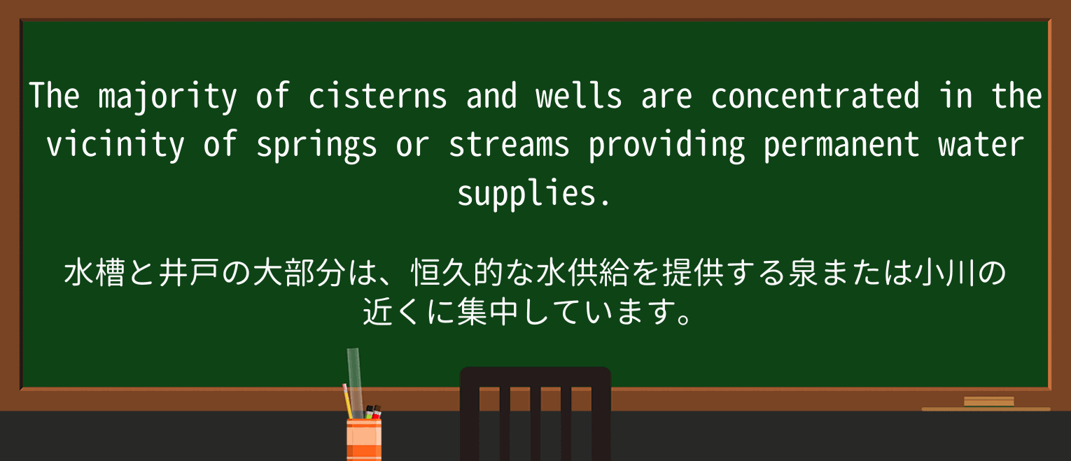【英単語】cisternを徹底解説!意味、使い方、例文、読み方 ・例文1