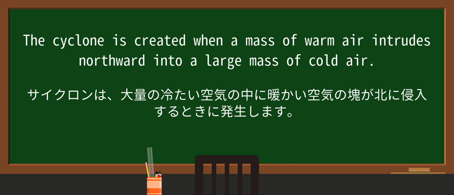 【英単語】cycloneを徹底解説!意味、使い方、例文、読み方 ・例文2