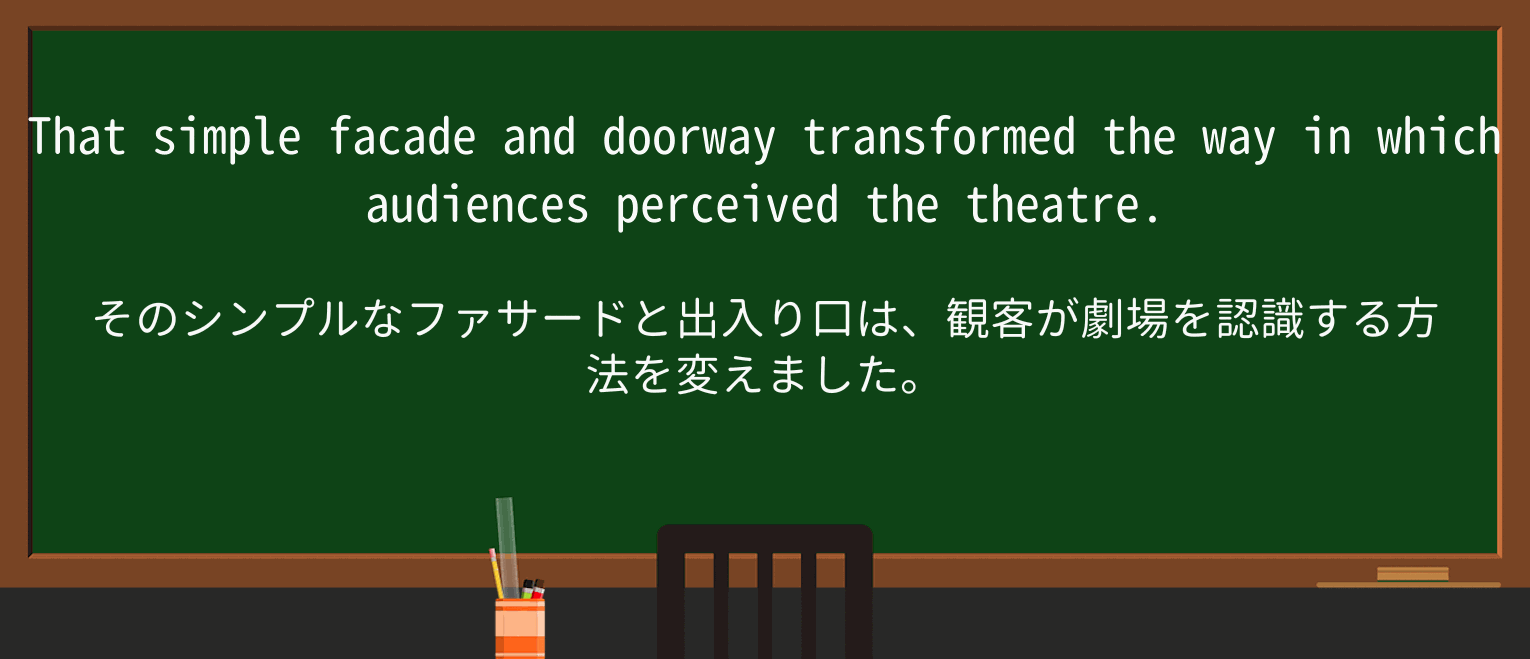 【英単語】doorwayを徹底解説!意味、使い方、例文、読み方 ・例文1
