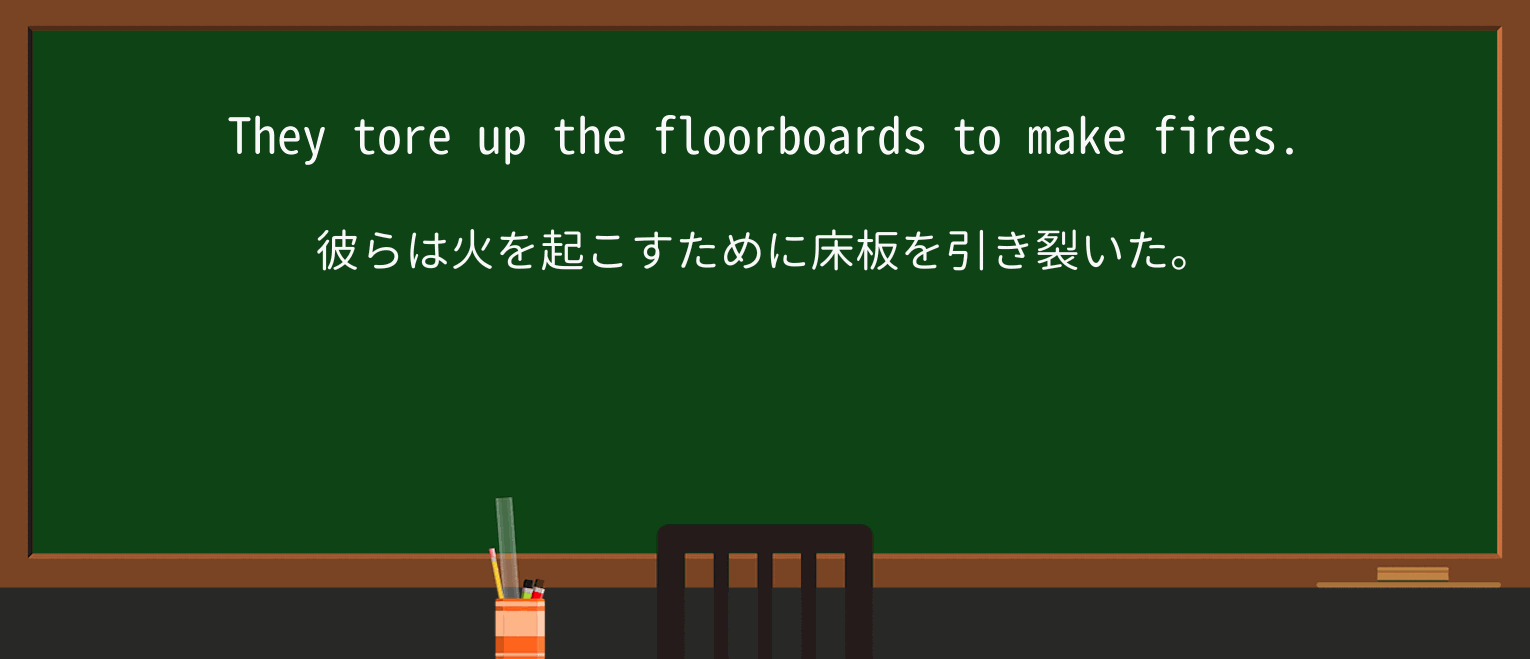 【英単語】floorboardを徹底解説!意味、使い方、例文、読み方 ・例文1