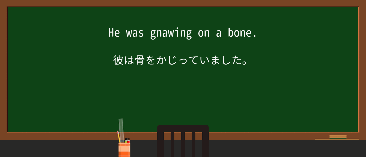 【英単語】gnawを徹底解説!意味、使い方、例文、読み方 ・例文1