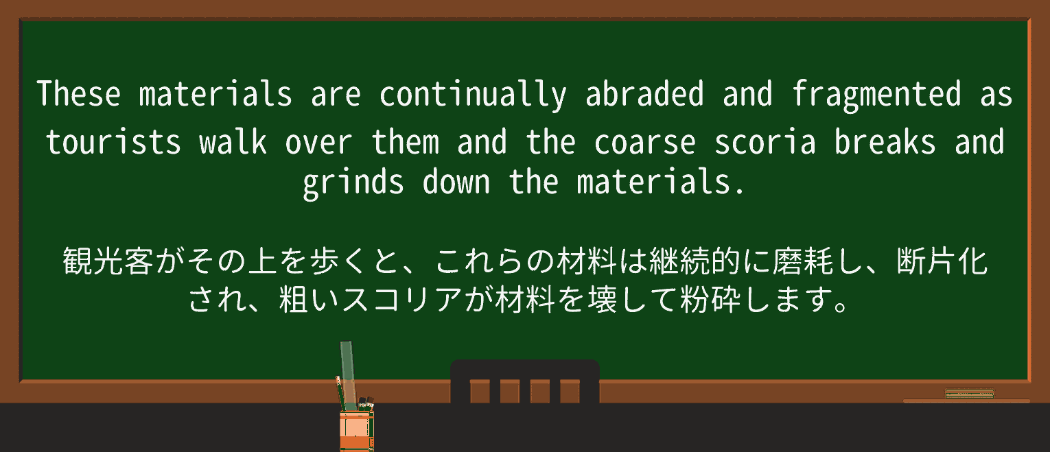 abradeを徹底解説!意味、使い方、例文、読み方 ・例文1