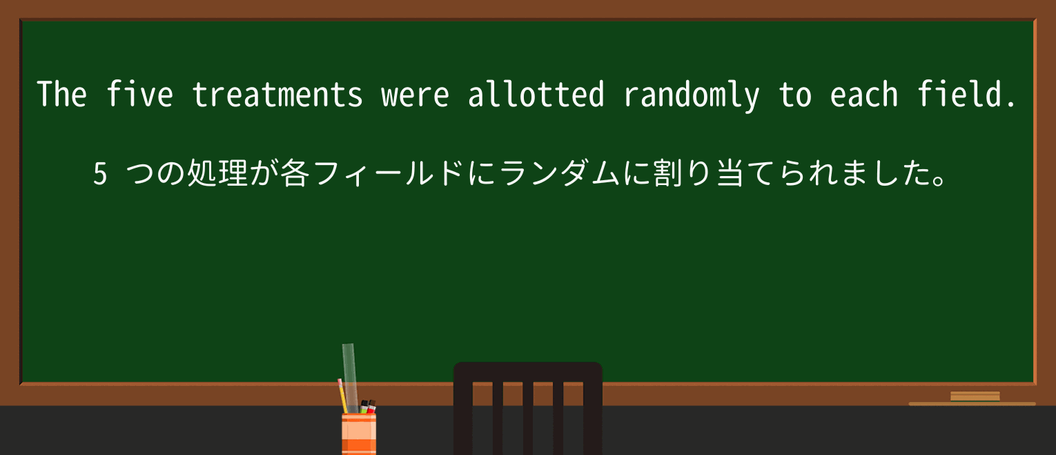 【英単語】allotを徹底解説!意味、使い方、例文、読み方 ・例文4