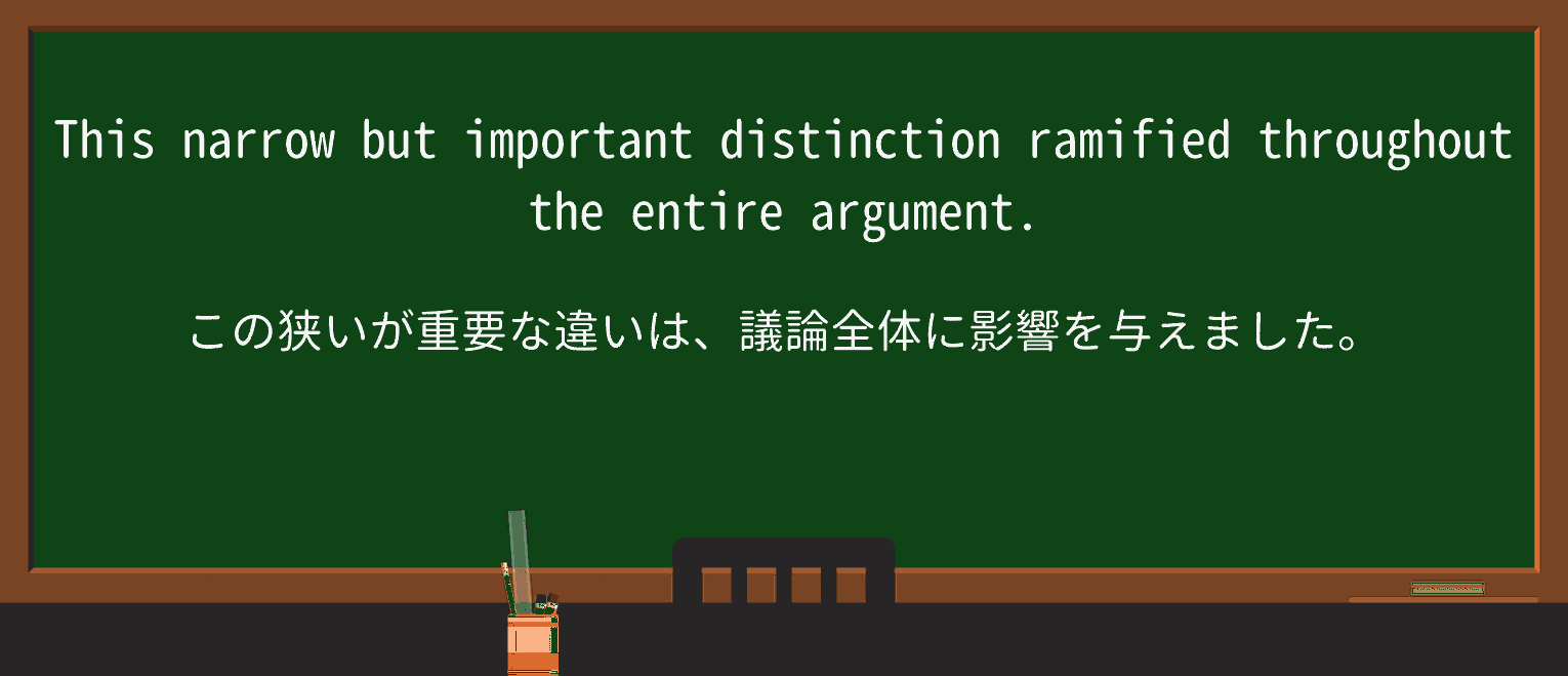 【英単語】ramifyを徹底解説!意味、使い方、例文、読み方 ・例文2