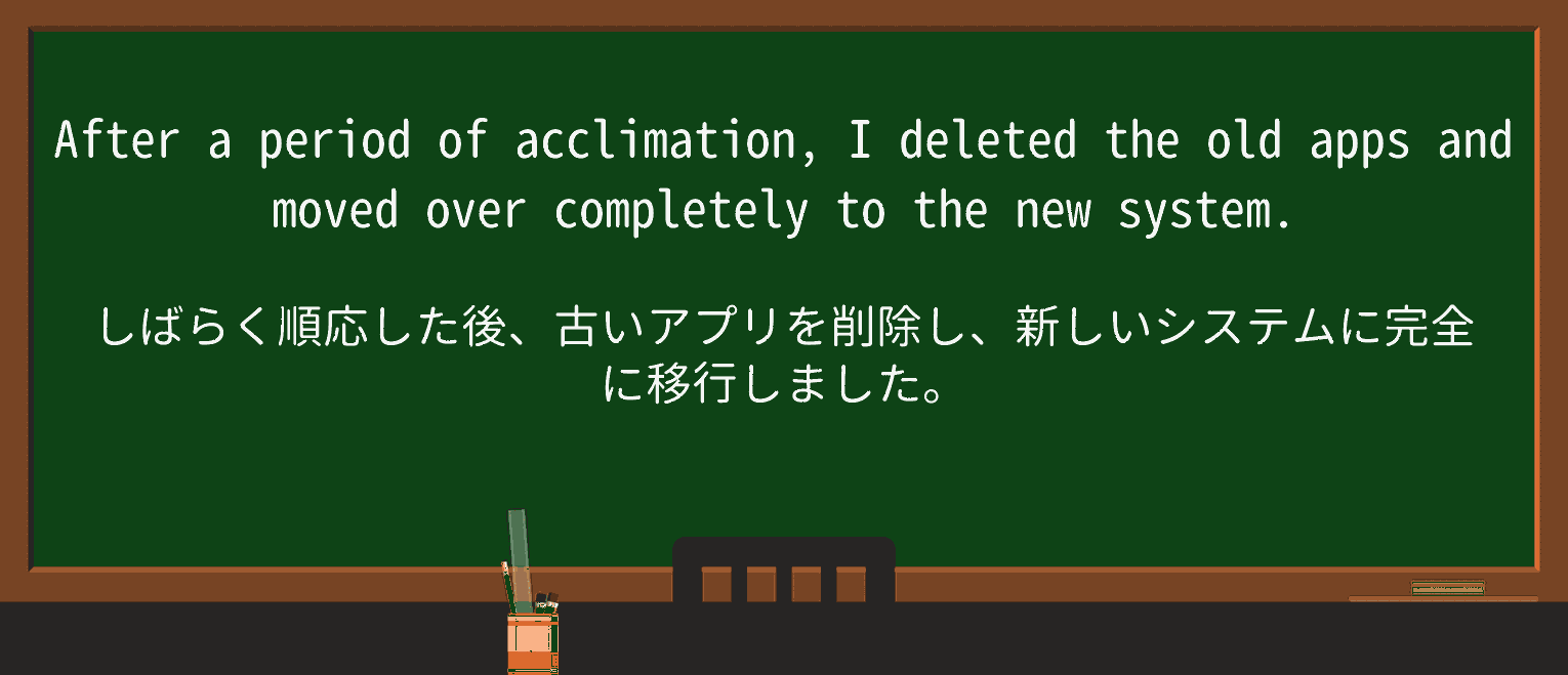 【英単語】acclimationを徹底解説!意味、使い方、例文、読み方 ・例文1