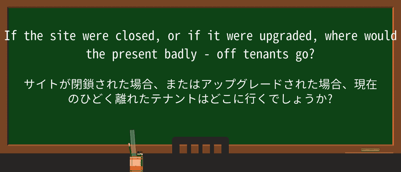 【英単語】badly-offを徹底解説!意味、使い方、例文、読み方 ・例文3