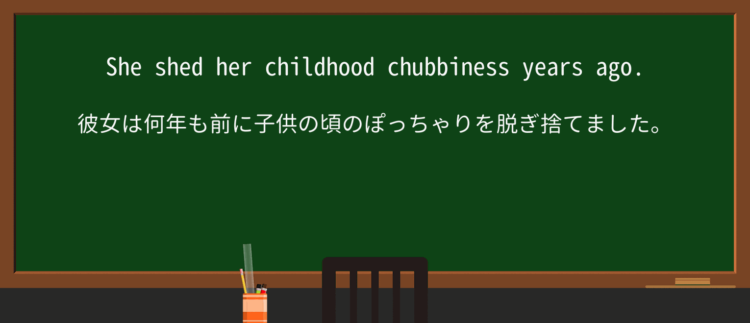 【英単語】chubbinessを徹底解説!意味、使い方、例文、読み方 ・例文1