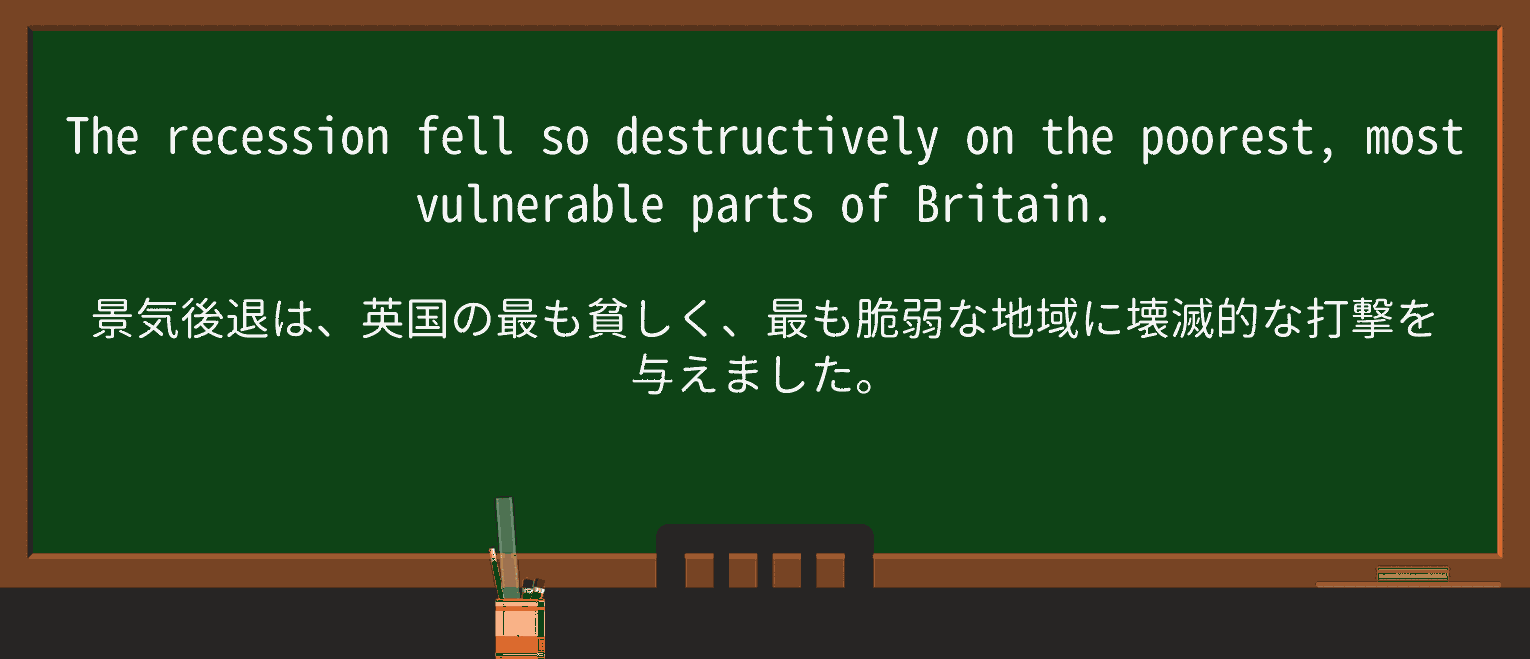 【英単語】destructivelyを徹底解説!意味、使い方、例文、読み方 ・例文1