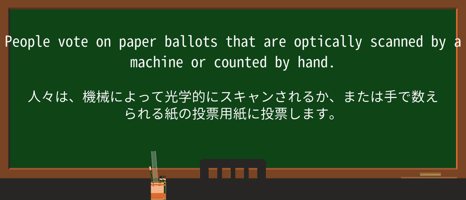【英単語】opticallyを徹底解説!意味、使い方、例文、読み方 ・例文1