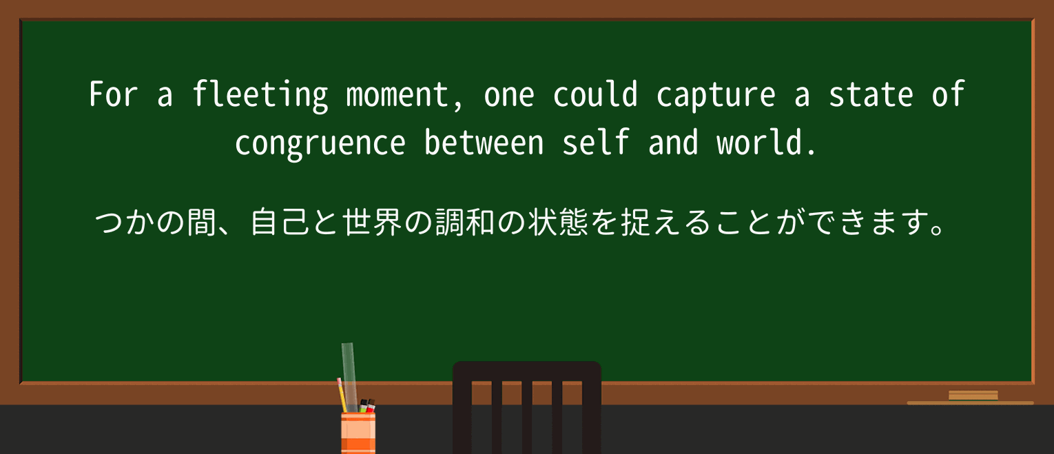 【英単語】fleetingを徹底解説!意味、使い方、例文、読み方 ・例文4