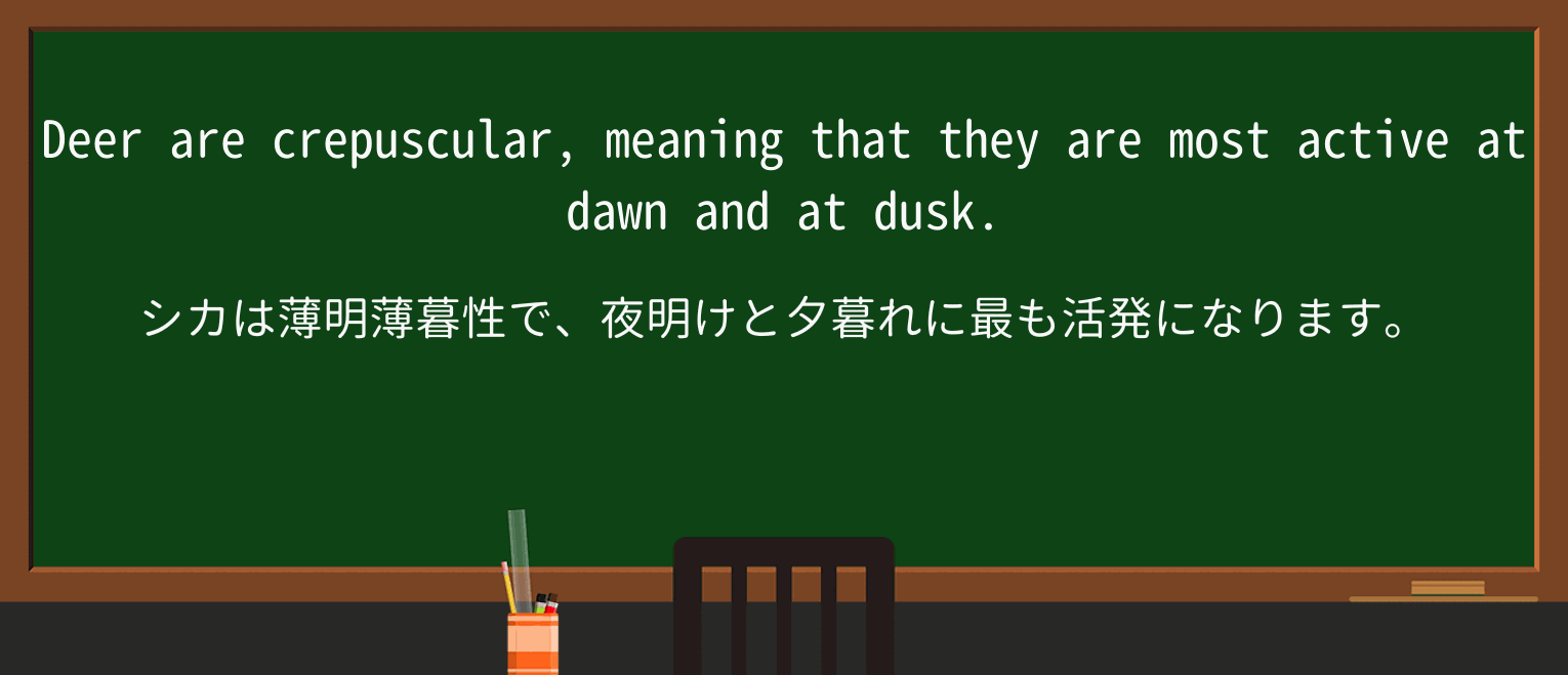 【英単語】crepuscularを徹底解説!意味、使い方、例文、読み方 ・例文1