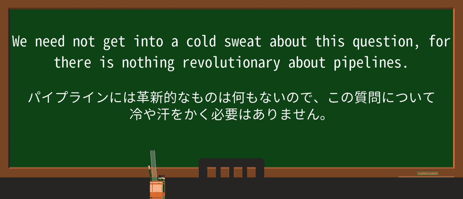 【英単語】cold-sweatを徹底解説!意味、使い方、例文、読み方 ・例文2