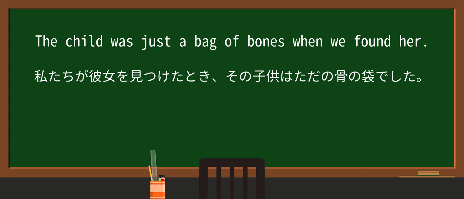 【英単語】bag-of-bonesを徹底解説!意味、使い方、例文、読み方 ・例文1