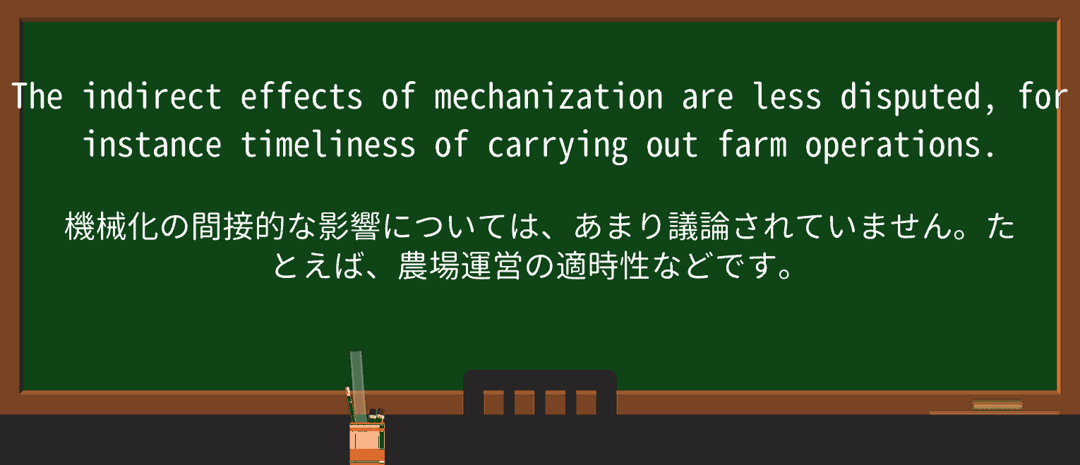 【英単語】mechanizationを徹底解説!意味、使い方、例文、読み方 ・例文4