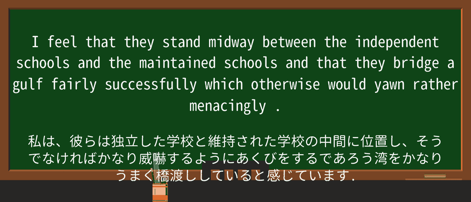 【英単語】menacinglyを徹底解説!意味、使い方、例文、読み方 ・例文3