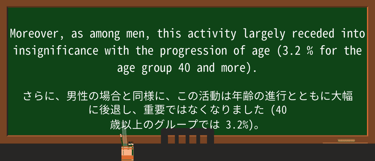 【英単語】recedeを徹底解説!意味、使い方、例文、読み方 ・例文2