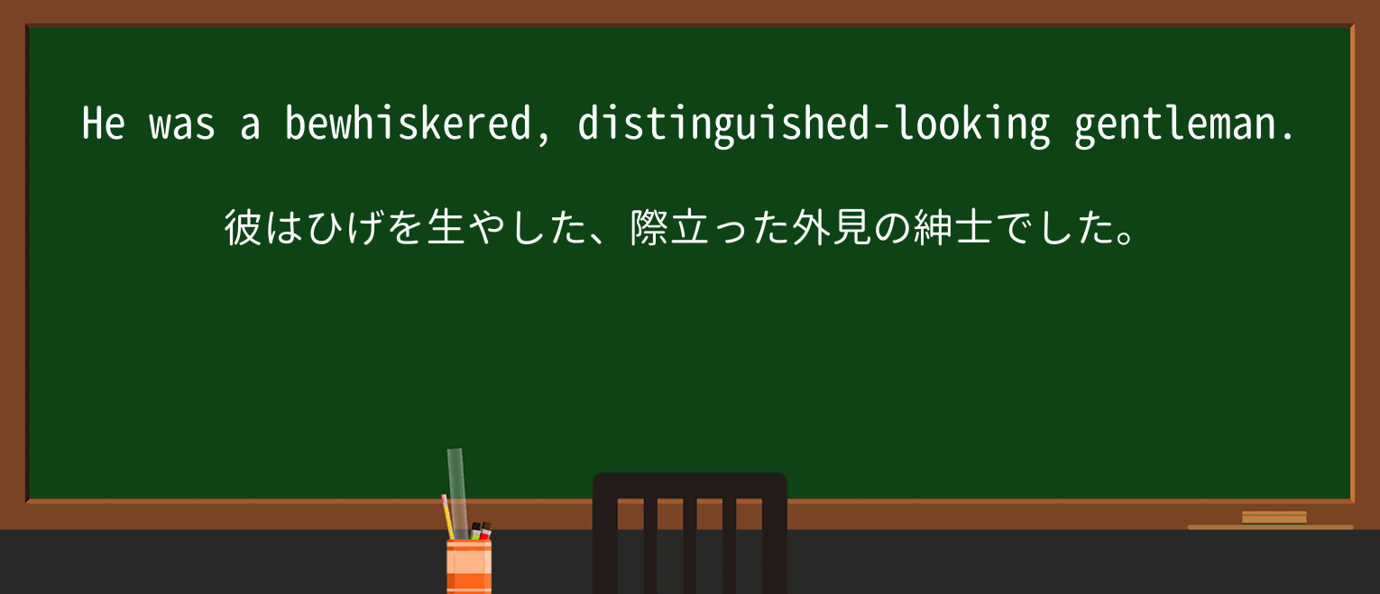 【英単語】bewhiskeredを徹底解説!意味、使い方、例文、読み方 ・例文1