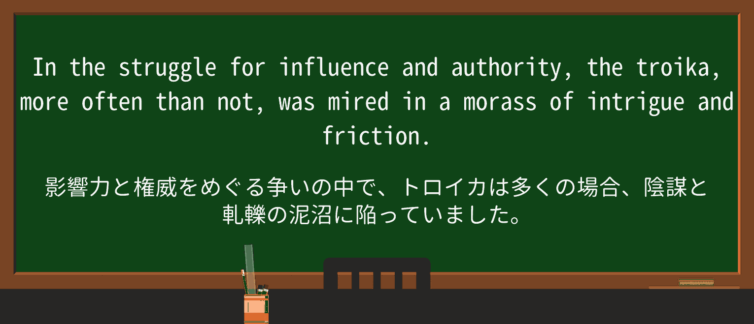 【英単語】morassを徹底解説!意味、使い方、例文、読み方 ・例文3