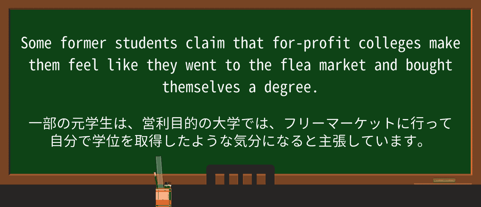 【英単語】flea-marketを徹底解説!意味、使い方、例文、読み方 ・例文1