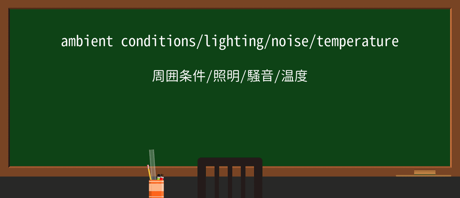 【英単語】ambientを徹底解説!意味、使い方、例文、読み方 ・例文1