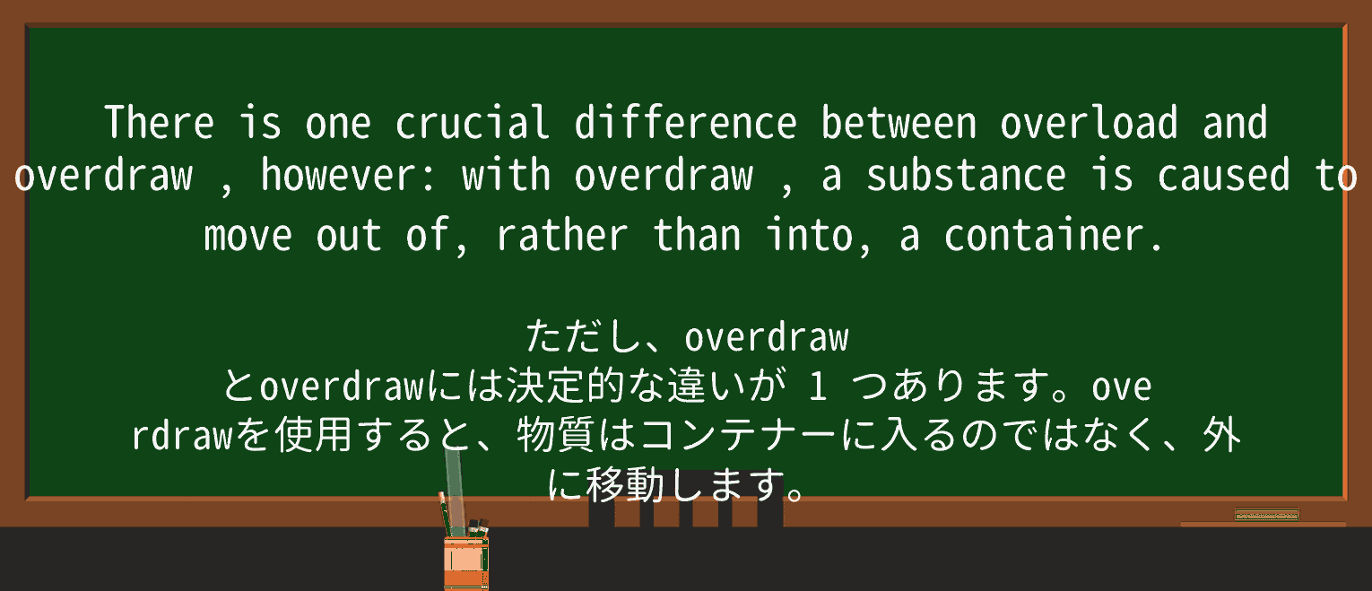 【英単語】overdrawを徹底解説!意味、使い方、例文、読み方 ・例文3