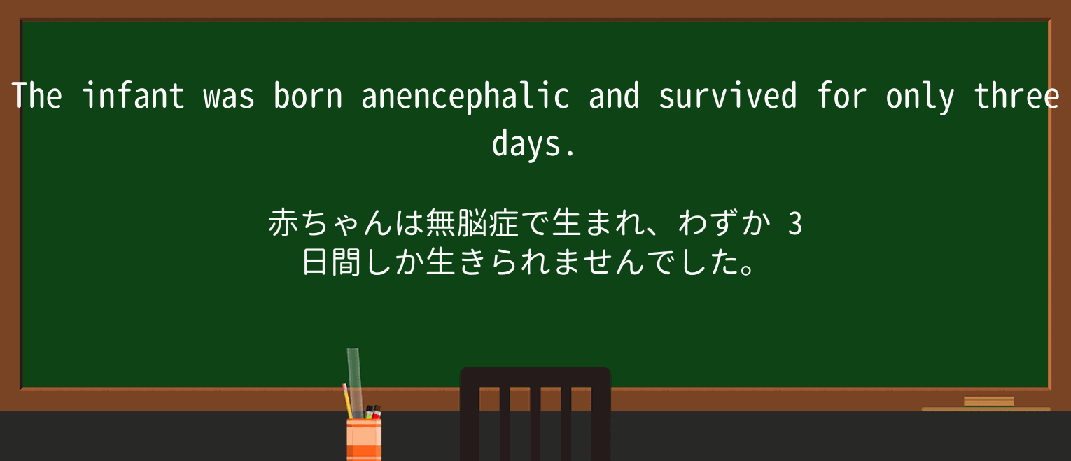 【英単語】anencephalicを徹底解説!意味、使い方、例文、読み方 ・例文1