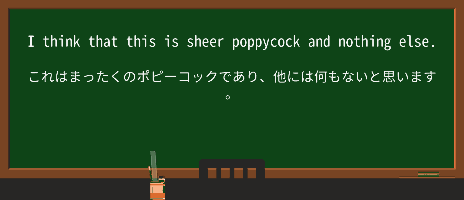 【英単語】poppycockを徹底解説!意味、使い方、例文、読み方 ・例文3