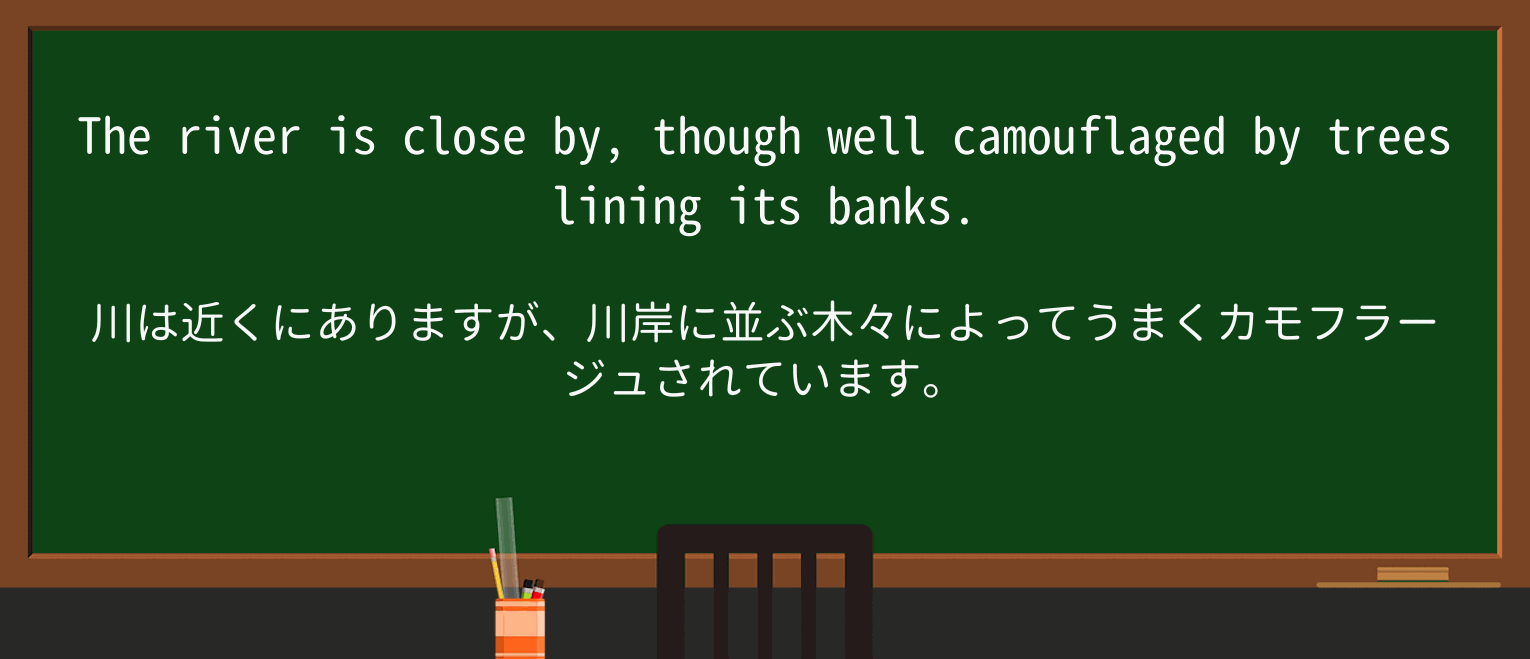 【英単語】camouflagedを徹底解説!意味、使い方、例文、読み方 ・例文1