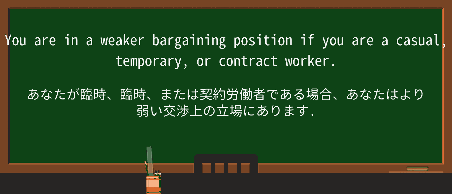 【英単語】bargainingを徹底解説!意味、使い方、例文、読み方 ・例文1