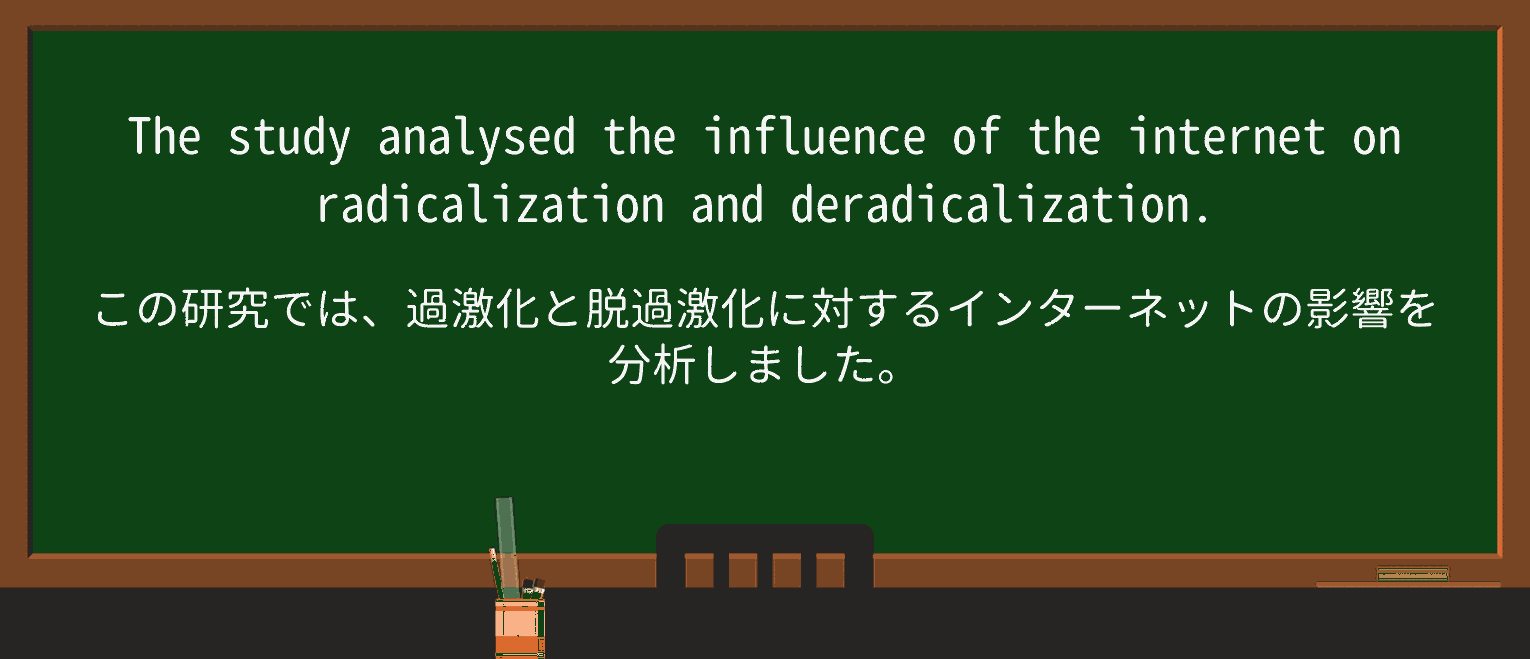 【英単語】deradicalizationを徹底解説!意味、使い方、例文、読み方 ・例文1