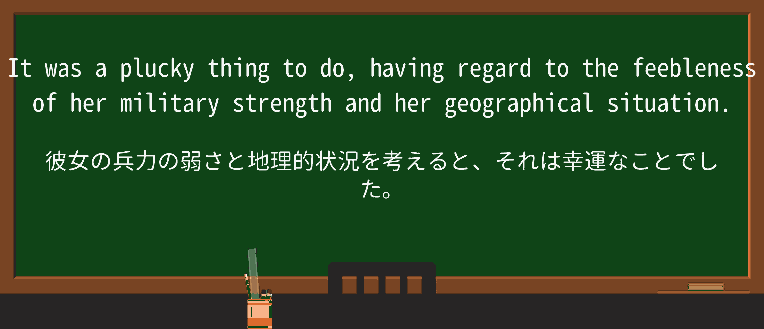 【英単語】pluckyを徹底解説!意味、使い方、例文、読み方 ・例文3