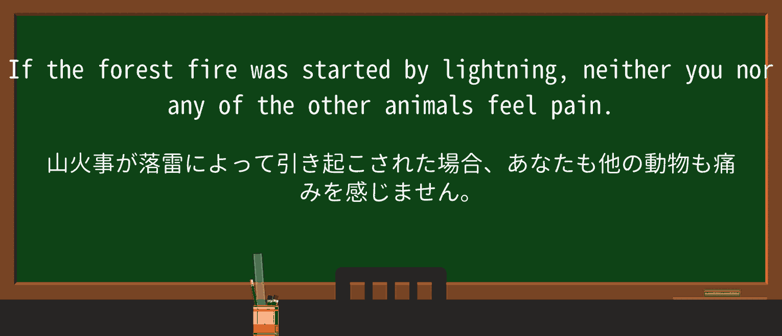 【英単語】forest-fireを徹底解説!意味、使い方、例文、読み方 ・例文2