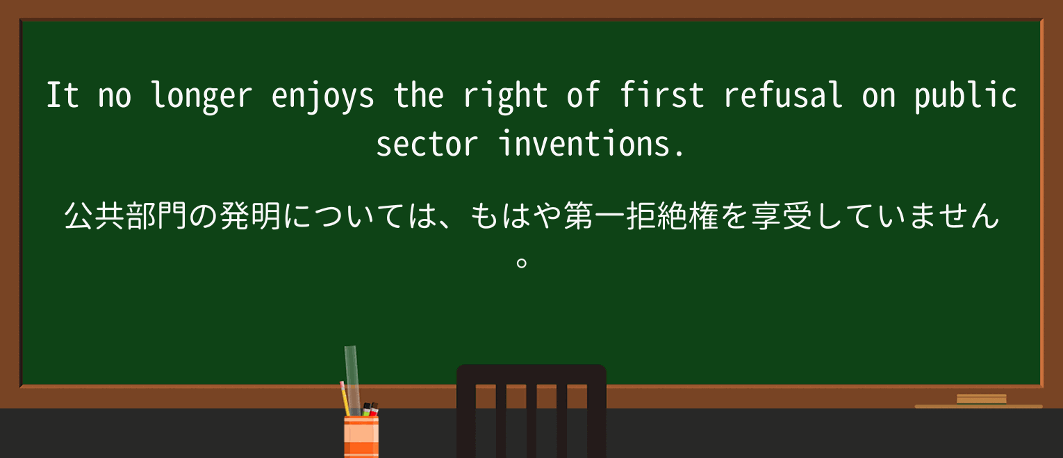 【英単語】first-refusalを徹底解説!意味、使い方、例文、読み方 ・例文3