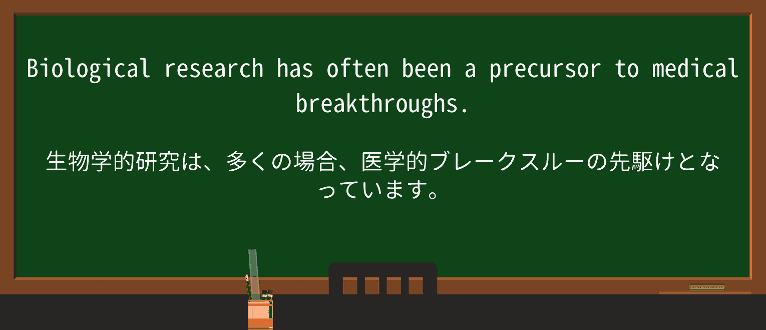【英単語】precursorを徹底解説!意味、使い方、例文、読み方 ・例文1