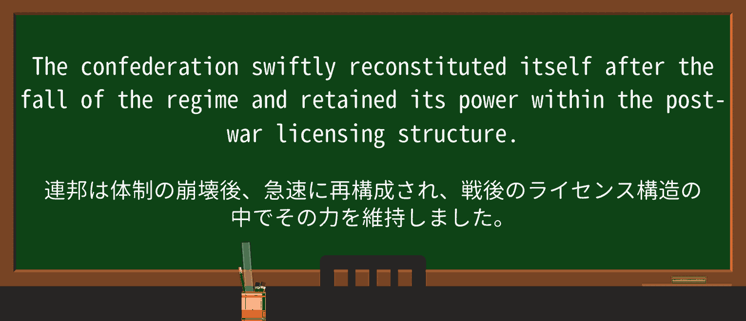 【英単語】confederationを徹底解説!意味、使い方、例文、読み方 ・例文3