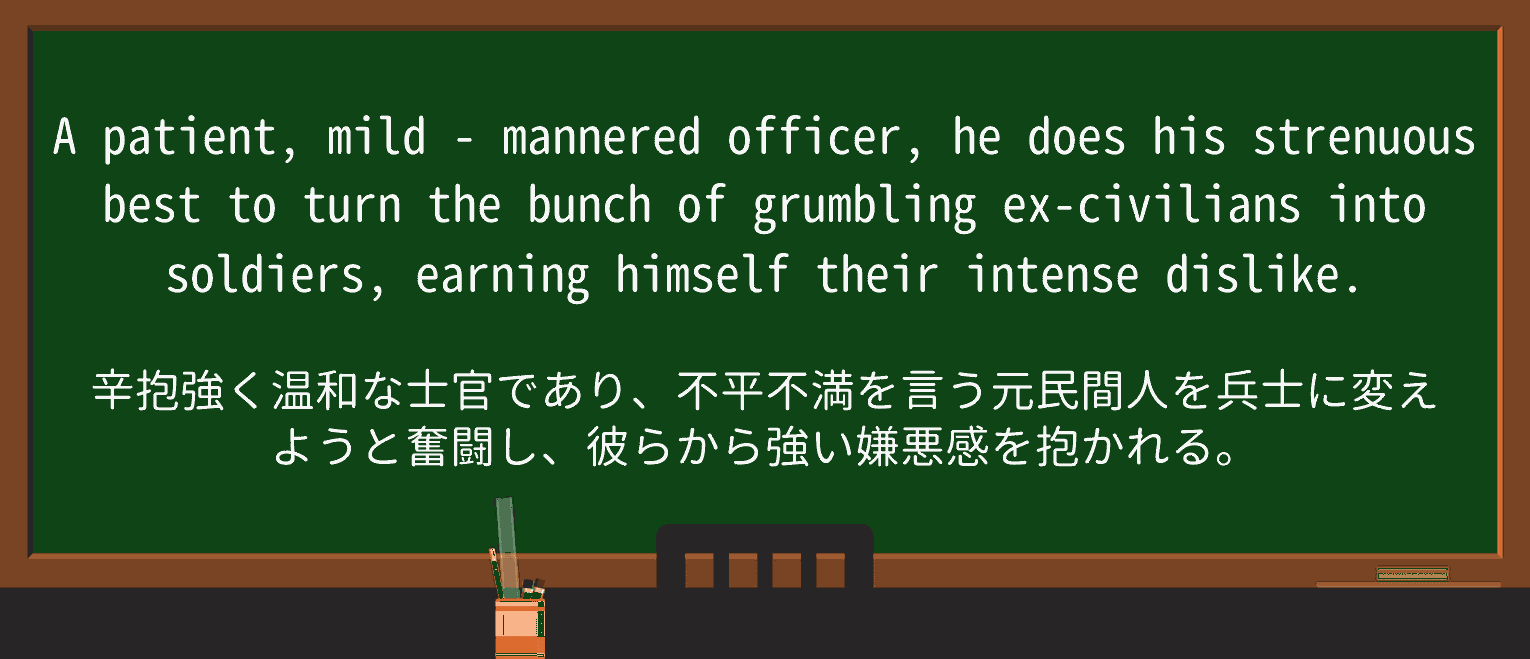 【英単語】mild-manneredを徹底解説!意味、使い方、例文、読み方 ・例文4