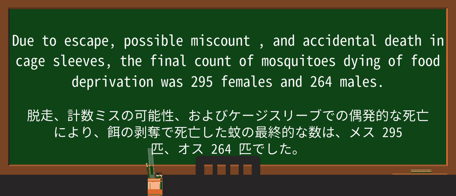 【英単語】miscountを徹底解説!意味、使い方、例文、読み方 ・例文2