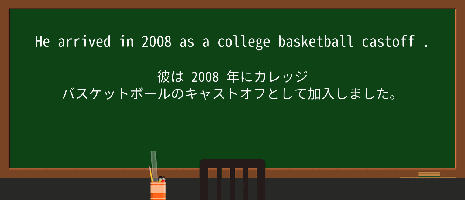 【英単語】castoffを徹底解説!意味、使い方、例文、読み方 ・例文4