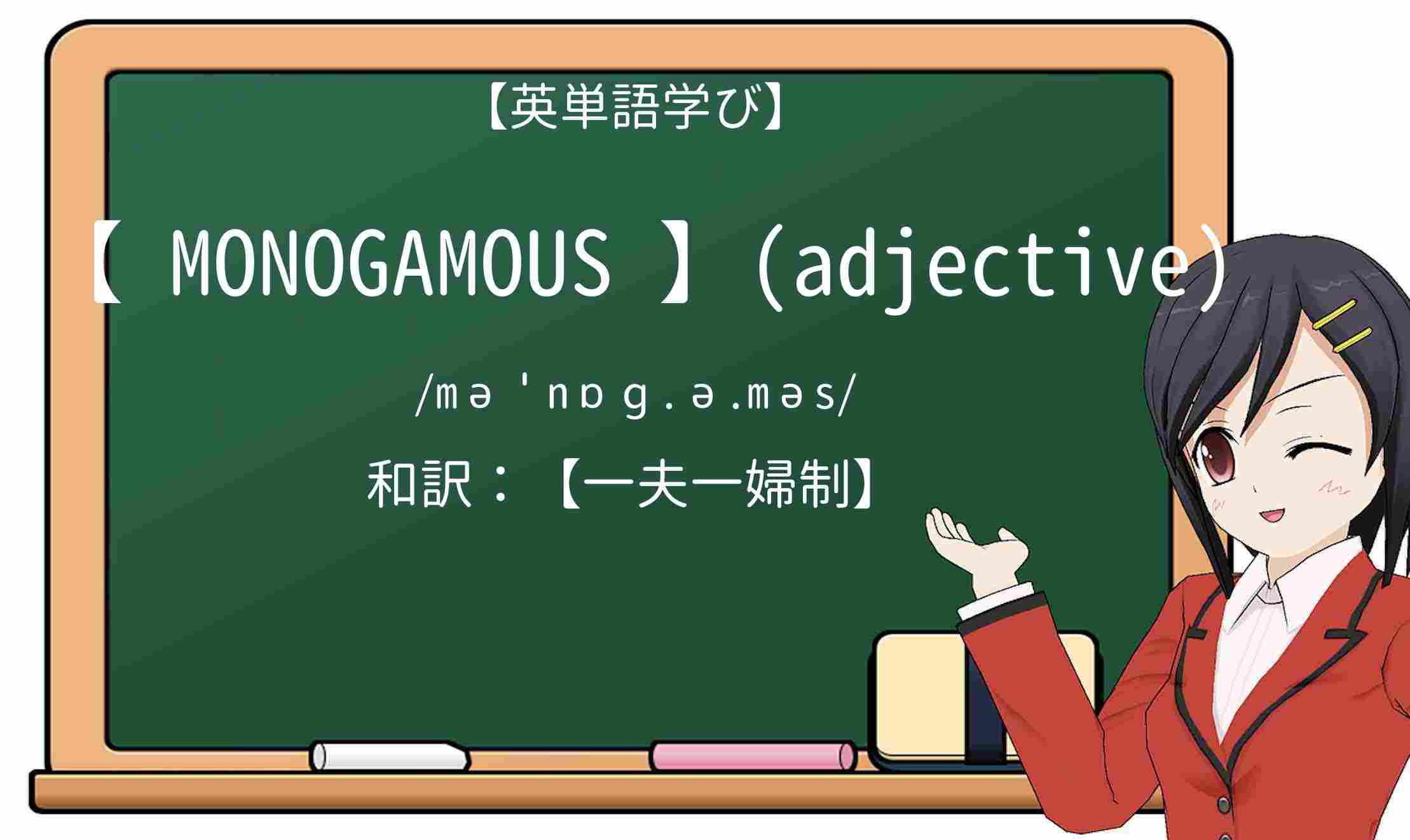 【英単語】monogamousを徹底解説!意味、使い方、例文、読み方