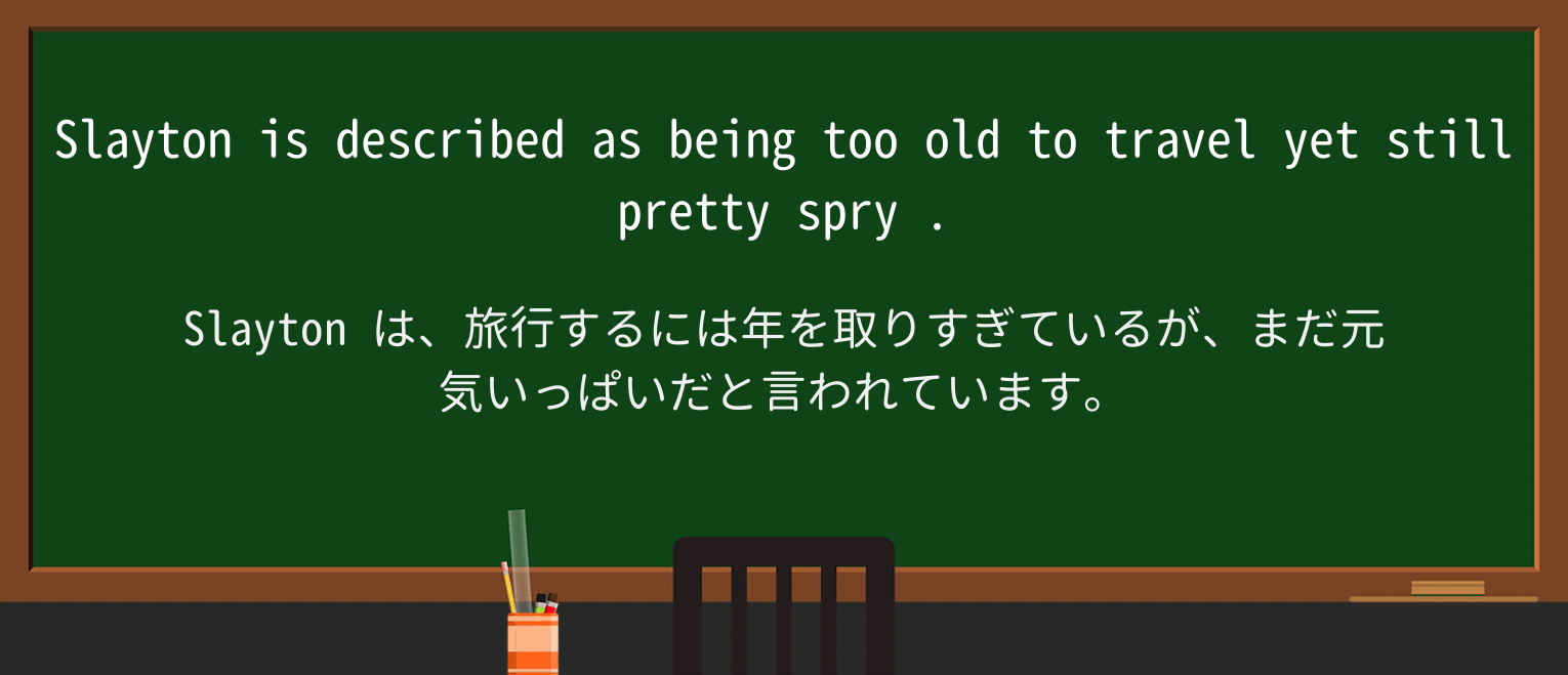 【英単語】spryを徹底解説!意味、使い方、例文、読み方 ・例文4