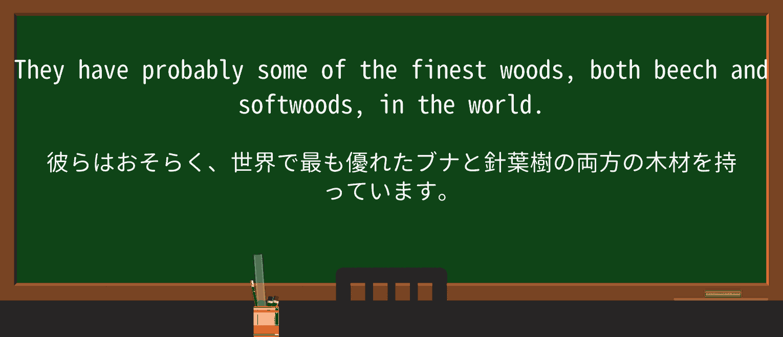 【英単語】softwoodを徹底解説!意味、使い方、例文、読み方 ・例文3