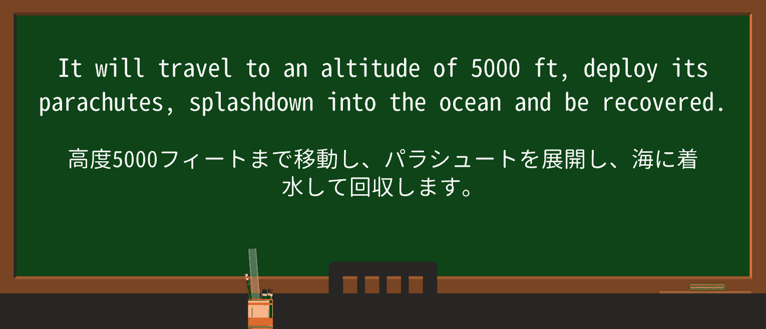 【英単語】splashdownを徹底解説!意味、使い方、例文、読み方 ・例文2